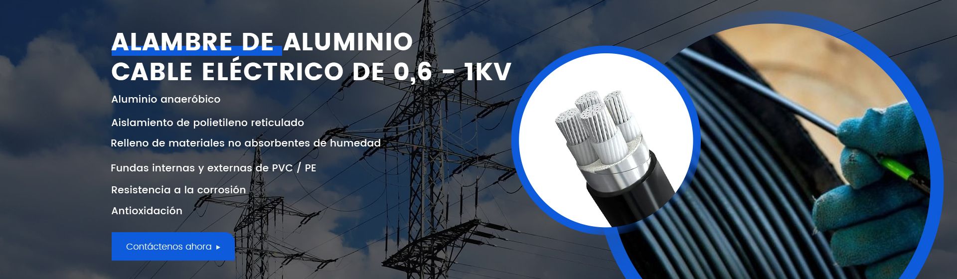 Conductor de potencia de aleación de aluminio Cable